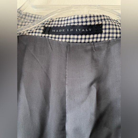 Luigi Bianchi Mantova Contemporary Men’s Checked Virgin Wool Blazer Size 42L - Picture 4 of 12